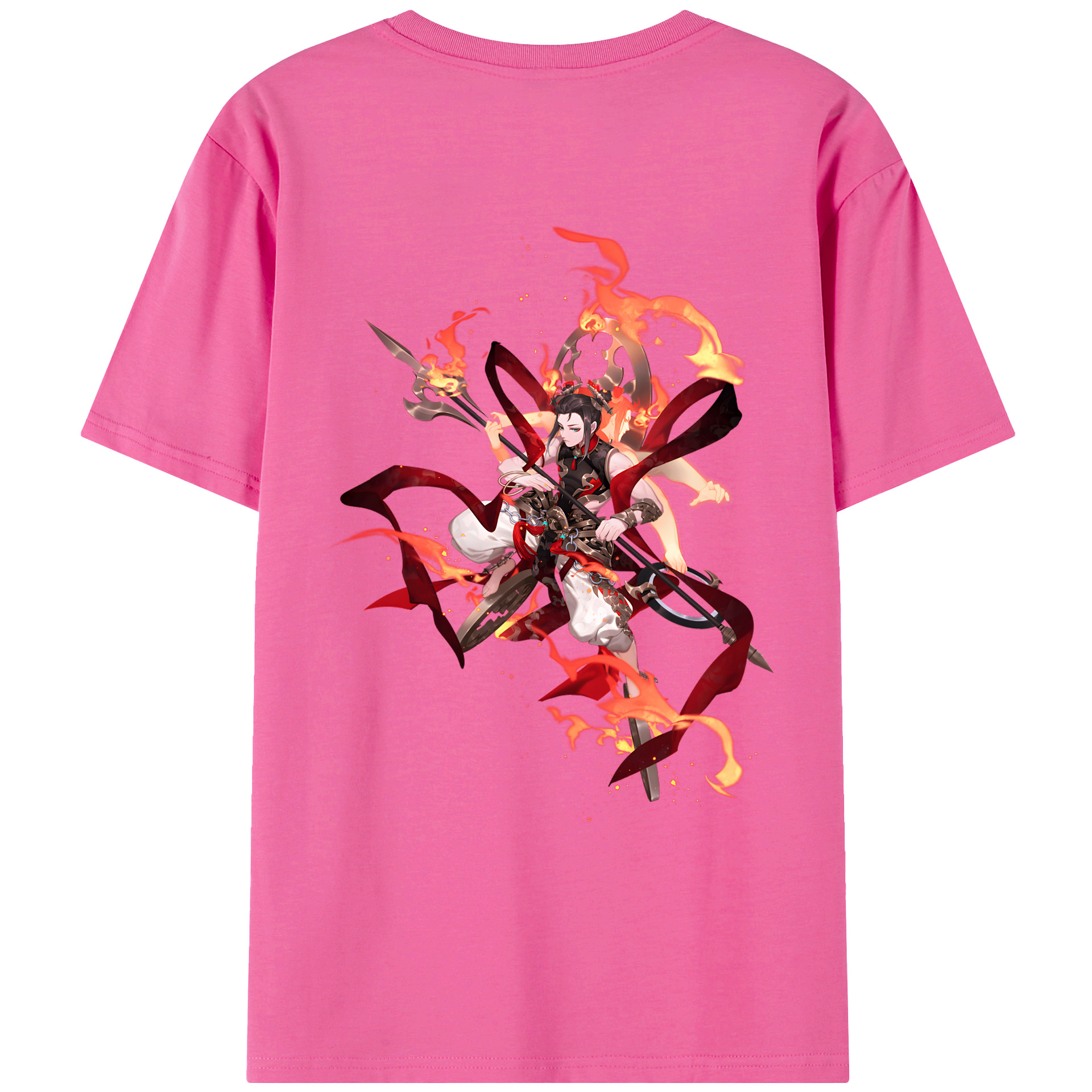 （画像用） Ne Zha 2 ナタ 魔童の大暴れ レディース半袖Tシャツ(バックプリント)